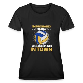 Volleyball volleyball players - Women's Functional T-Shirt - black - Front - AI Model Female 172 light (172cm)