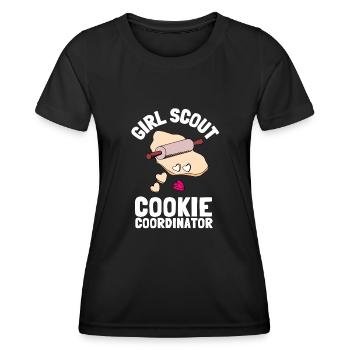 Scout Bakery Scouting Marchand de biscuits - T-shirt sport Femme - noir - Devant - AI Model Female 172 light (172cm)