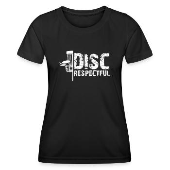 Disc Golf Frisbee Frisbee Sport - Women's Functional T-Shirt - black - Front - AI Model Female 172 light (172cm)