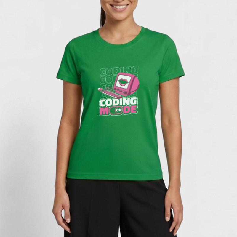 Entwickler Coder Programmierer Modus An Frauen Funktions-T-Shirt