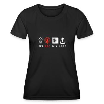 Sync Licensing Music Producer - Women's Functional T-Shirt - black - Front - AI Model Female 172 light (172cm)