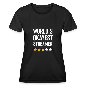 Worlds Okayest Streamer Shirts für Männer Frauen & - Frauen Funktions-T-Shirt - Schwarz - Vorne - AI Model Female 172 light (172cm)