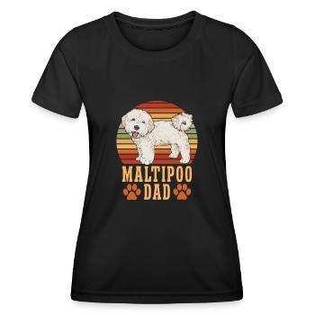 Maltipoo Hund - Frauen Funktions-T-Shirt - Schwarz - Vorne - AI Model Female 172 light (172cm)
