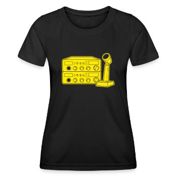 Amateurfunker Funkgerät Amateurfunk - Frauen Funktions-T-Shirt - Schwarz - Vorne - AI Model Female 172 light (172cm)