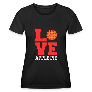 Tarte aux pommes - T-shirt sport Femme - noir - Devant - AI Model Female 172 light (172cm)