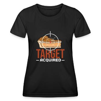 Tarte aux pommes - T-shirt sport Femme - noir - Devant - AI Model Female 172 light (172cm)
