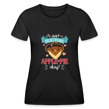 Apple pie - Women's Functional T-Shirt - black - Front - AI Model Female 172 light (172cm)