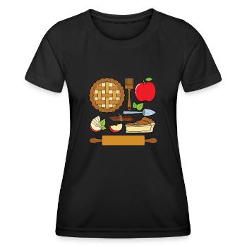 Apple pie - Women's Functional T-Shirt - black - Front - AI Model Female 172 light (172cm)
