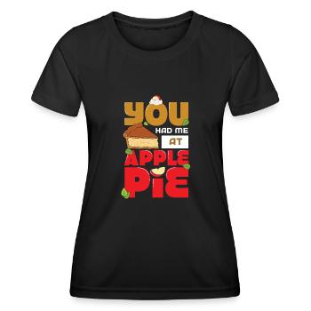 Apple pie - Women's Functional T-Shirt - black - Front - AI Model Female 172 light (172cm)