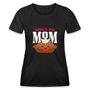 Tarte aux pommes - T-shirt sport Femme - noir - Devant - AI Model Female 172 light (172cm)