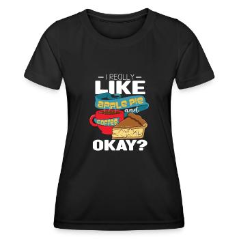 Apple pie - Women's Functional T-Shirt - black - Front - AI Model Female 172 light (172cm)