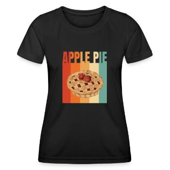 Tarte aux pommes - T-shirt sport Femme - noir - Devant - AI Model Female 172 light (172cm)