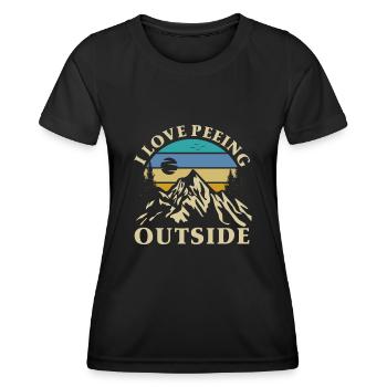 J’adore faire dehors - T-shirt sport Femme - noir - Devant - AI Model Female 172 light (172cm)