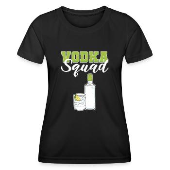 The Vod Squad Vodka Wodka - Frauen Funktions-T-Shirt - Schwarz - Vorne - AI Model Female 172 light (172cm)