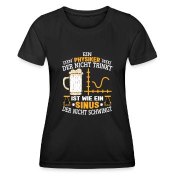 Physik Wissenschaftler Physiker der nicht trinkt - Frauen Funktions-T-Shirt - Schwarz - Vorne - AI Model Female 172 light (172cm)