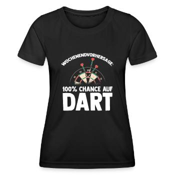 Dart Dartsspieler Darts - Frauen Funktions-T-Shirt - Schwarz - Vorne - AI Model Female 172 light (172cm)