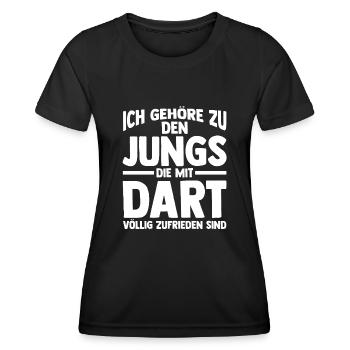 Dart Dartsspieler Darts - Frauen Funktions-T-Shirt - Schwarz - Vorne - AI Model Female 172 light (172cm)
