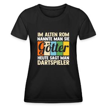Dart Dartsspieler Darts - Frauen Funktions-T-Shirt - Schwarz - Vorne - AI Model Female 172 light (172cm)