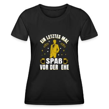 Junggesellenabschied Letztes Mal Spaß vor der Ehe - Frauen Funktions-T-Shirt - Schwarz - Vorne - AI Model Female 172 light (172cm)