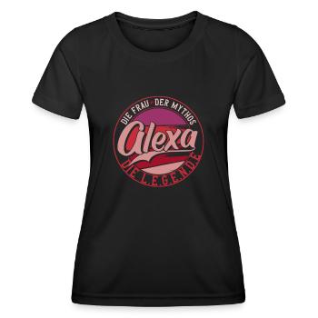 Die frau der Mythos die Legende Alexa - Frauen Funktions-T-Shirt - Schwarz - Vorne - AI Model Female 172 light (172cm)