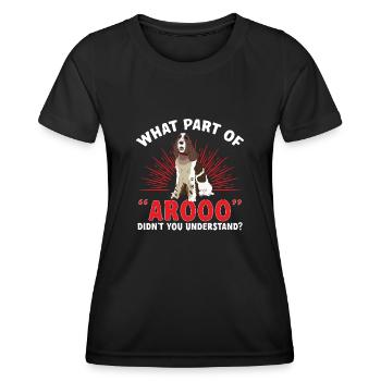 English Springer Spaniel Dog - Women's Functional T-Shirt - black - Front - AI Model Female 172 light (172cm)