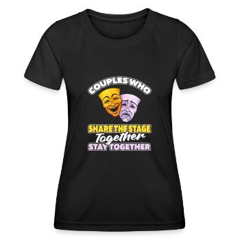 Theater Actor Couple - Women's Functional T-Shirt - black - Front - AI Model Female 172 light (172cm)