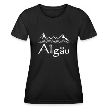 Allgäuer Berge Allgäu - Frauen Funktions-T-Shirt - Schwarz - Vorne - AI Model Female 172 light (172cm)
