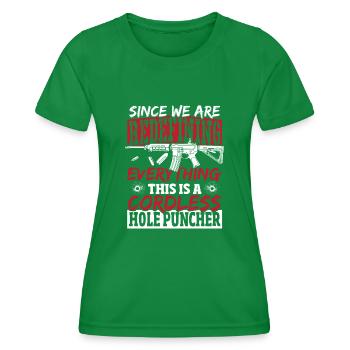 2e amendement Droits des armes à feu - T-shirt sport Femme - vert - Devant - AI Model Female 172 dark (172cm)