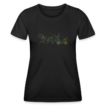 Kutsche Kutscher Pferde Pferdekutsche - Frauen Funktions-T-Shirt - Schwarz - Vorne - AI Model Female 172 light (172cm)
