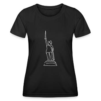 Hermannsdenkmal Arminius Detmold - Frauen Funktions-T-Shirt - Schwarz - Vorne - AI Model Female 172 light (172cm)