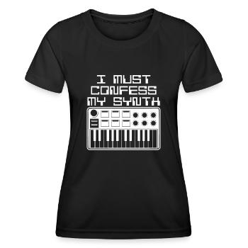 Synthesizer Synth Music Synthesizers - Women's Functional T-Shirt - black - Front - AI Model Female 172 light (172cm)