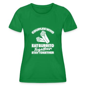 Paire de burrito - T-shirt sport Femme - vert - Devant - AI Model Female 172 dark (172cm)
