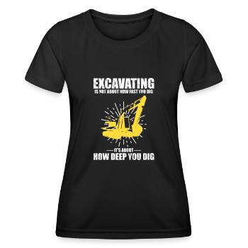 Excavator driver for excavator reverse drivers - Women's Functional T-Shirt - black - Front - AI Model Female 172 light (172cm)
