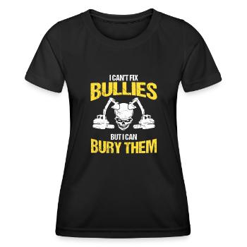 Back Bagger Constrution für Bediener - Frauen Funktions-T-Shirt - Schwarz - Vorne - AI Model Female 172 light (172cm)