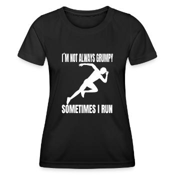 Jogger cardio running training fit jogging - T-shirt sport Femme - noir - Devant - AI Model Female 172 light (172cm)