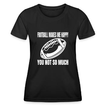 Football Rugby Football Game Football Coach - Women's Functional T-Shirt - black - Front - AI Model Female 172 light (172cm)