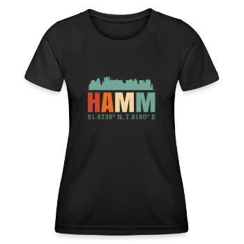 Hamm - Frauen Funktions-T-Shirt - Schwarz - Vorne - AI Model Female 172 light (172cm)