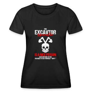 Heavy Equipment Operator and Excavator Operator Design - Women's Functional T-Shirt - black - Front - AI Model Female 172 light (172cm)