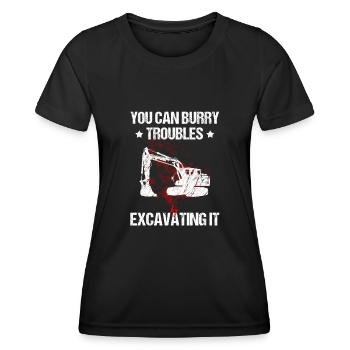 operator and heavy machinery operator - Women's Functional T-Shirt - black - Front - AI Model Female 172 light (172cm)