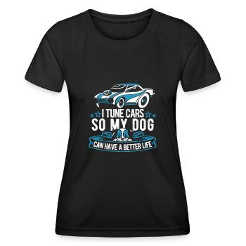 Screwdriver Tuning Tuner Dog - Women's Functional T-Shirt - black - Front - AI Model Female 172 light (172cm)