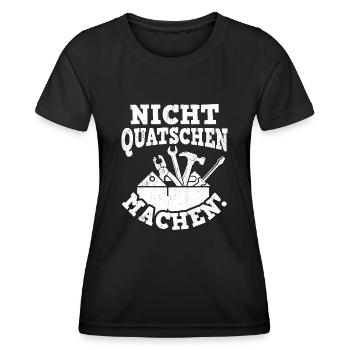 Handwerker Spruch Handwerker Meister Maler Maurer - Frauen Funktions-T-Shirt - Schwarz - Vorne - AI Model Female 172 light (172cm)