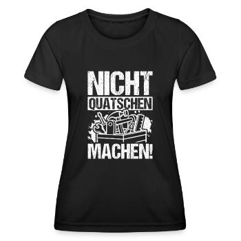 Handwerker Spruch Handwerker Meister KFZ Mechanike - Frauen Funktions-T-Shirt - Schwarz - Vorne - AI Model Female 172 light (172cm)