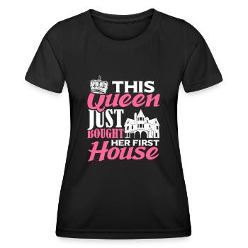 Queen bought homeowner homeowner - Women's Functional T-Shirt - black - Front - AI Model Female 172 light (172cm)