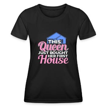 Queen bought homeowner homeowner - Women's Functional T-Shirt - black - Front - AI Model Female 172 light (172cm)
