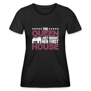 Queen bought homeowner homeowner - Women's Functional T-Shirt - black - Front - AI Model Female 172 light (172cm)