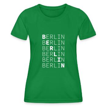 Berlin City Capital - Women's Functional T-Shirt - kelly green - Front - AI Model Female 172 dark (172cm)