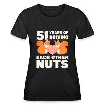 50th Wedding 50 Years Married Getting Married - Women's Functional T-Shirt - black - Front - AI Model Female 172 light (172cm)