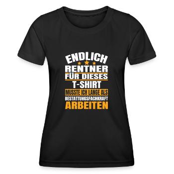 Endlich Rente 2023 Ruhestand Beruf - Frauen Funktions-T-Shirt - Schwarz - Vorne - AI Model Female 172 light (172cm)