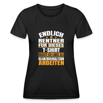 Endlich Rente 2023 Ruhestand Beruf - Frauen Funktions-T-Shirt - Schwarz - Vorne - AI Model Female 172 light (172cm)