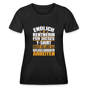 Endlich Rente 2023 Ruhestand Beruf - Frauen Funktions-T-Shirt - Schwarz - Vorne - AI Model Female 172 light (172cm)